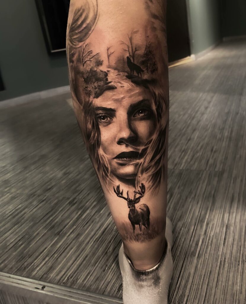 Leg Sleeve Tattoo