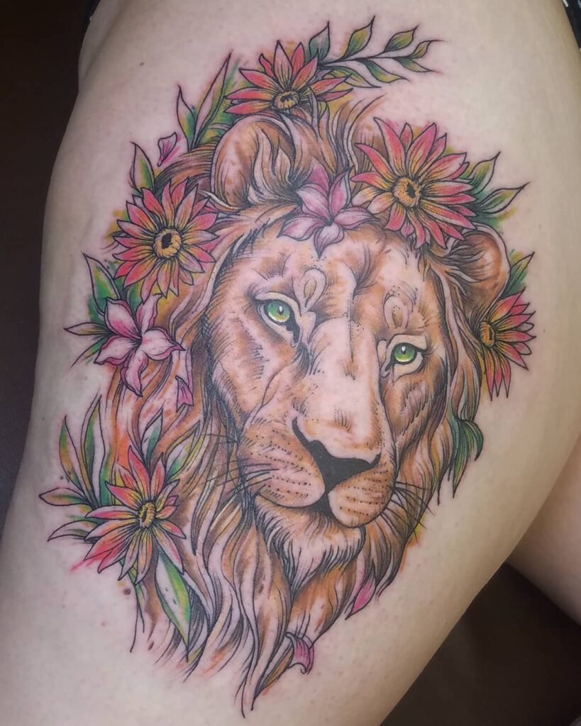 Lion Leg Tattoos