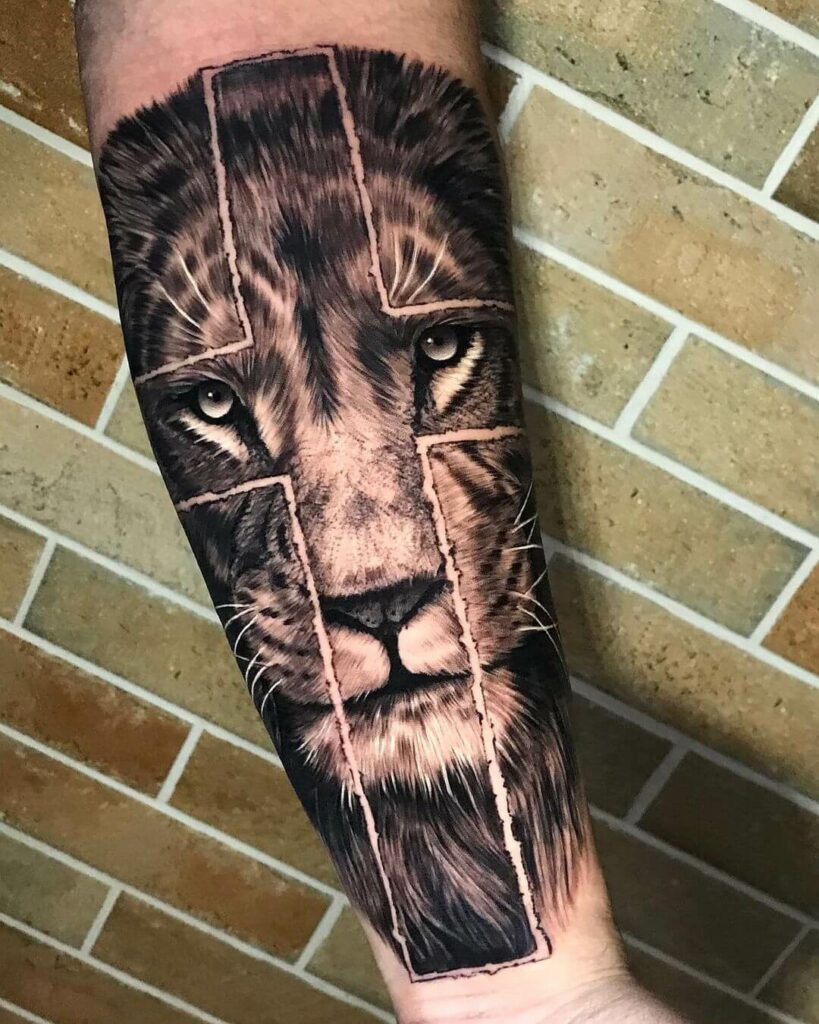 11+ Lion And Cross Tattoo Ideas That Will Blow Your Mind! alexie