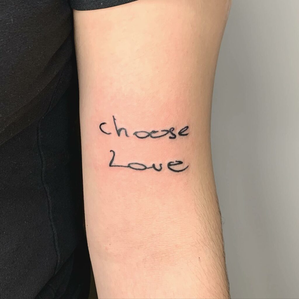 Lovato Inspired 'Choose Love' Tattoo