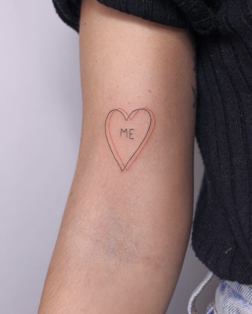 Love Yourself Heart Tattoos For Women ideas