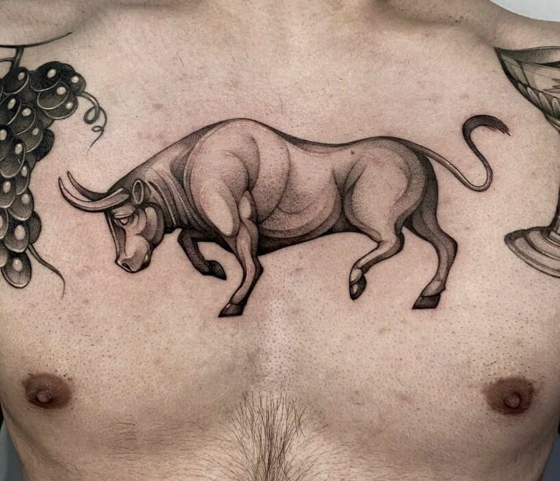 BULL tattoo | Bull tattoos, Taurus tattoos, Popular tattoos