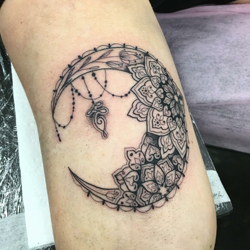 Mandala Moon Tattoo Ideas