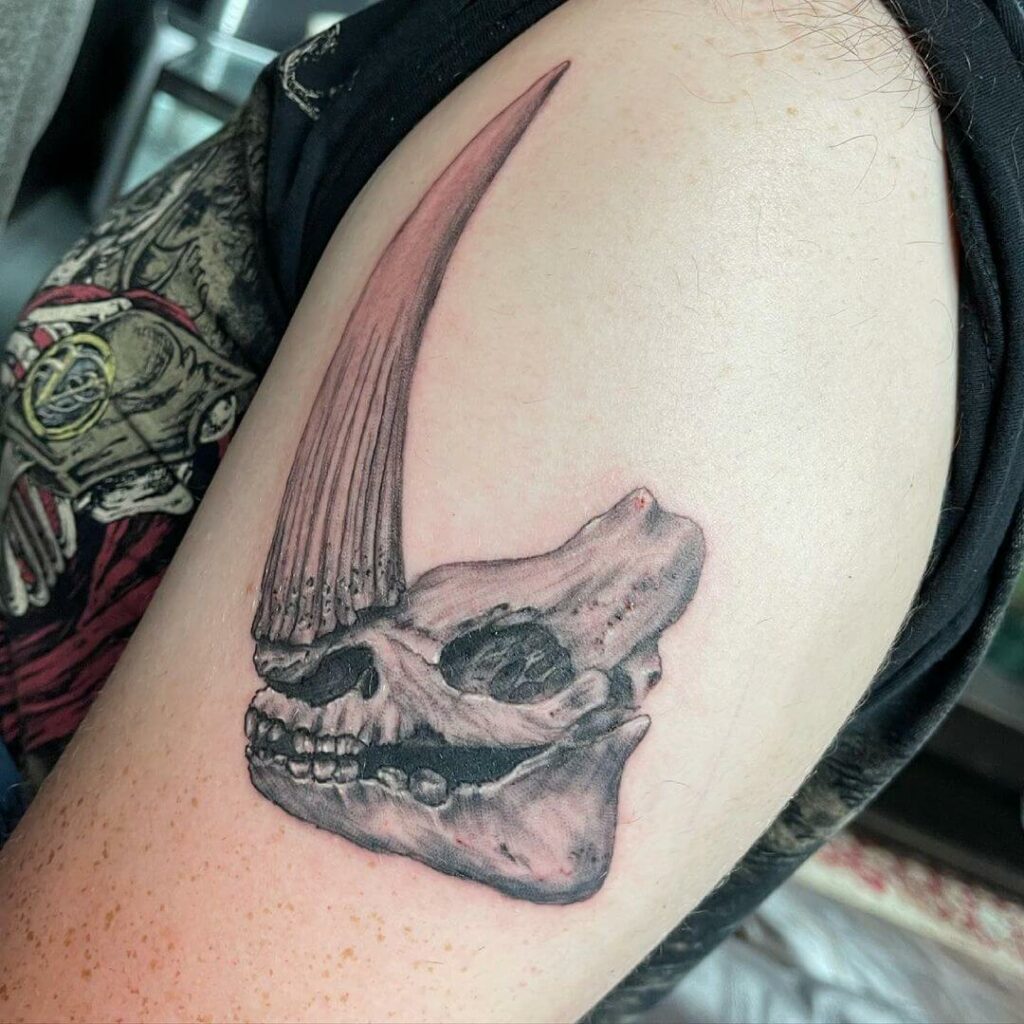 Mandalorian Signet Skull Tattoo