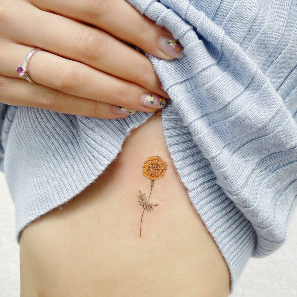 October Birth Flower Tattoo Ideas Marigolds  Cosmos  Tattoo Glee