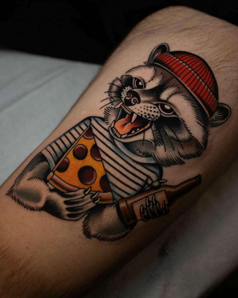 Marvel Pizza Tattoo