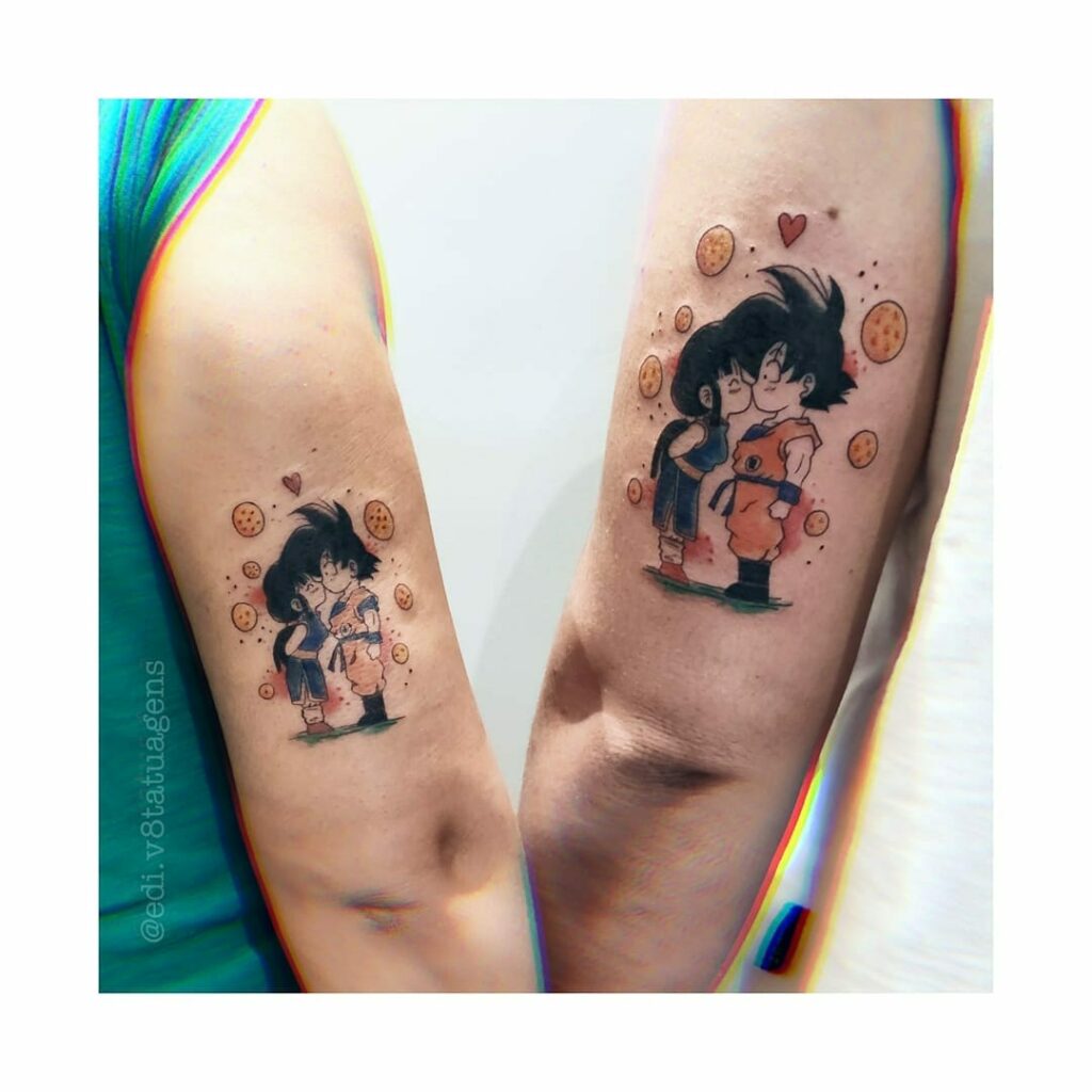 Matching Anime Tattoos For Couples