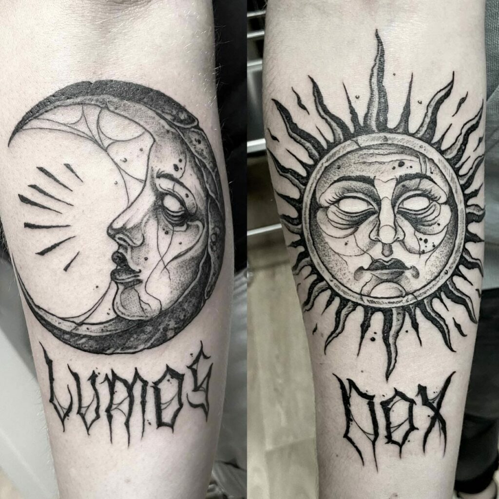 Filipino Sun and Stars tattoo