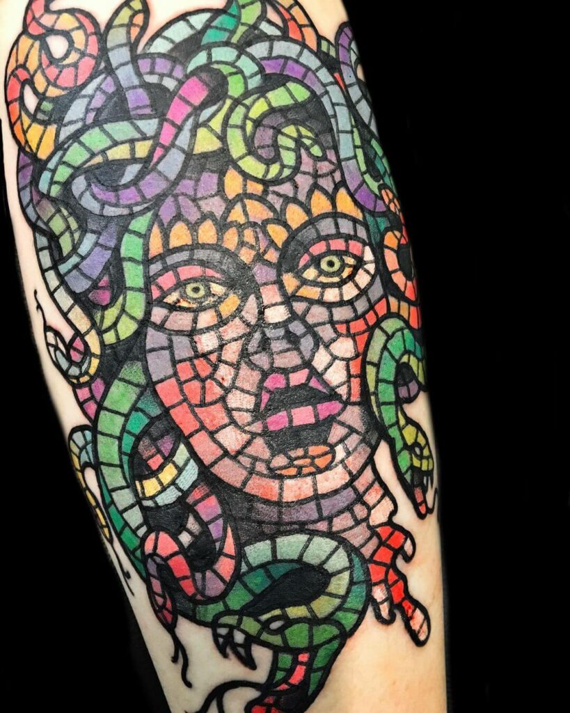 Medusa Mosaic Tattoo