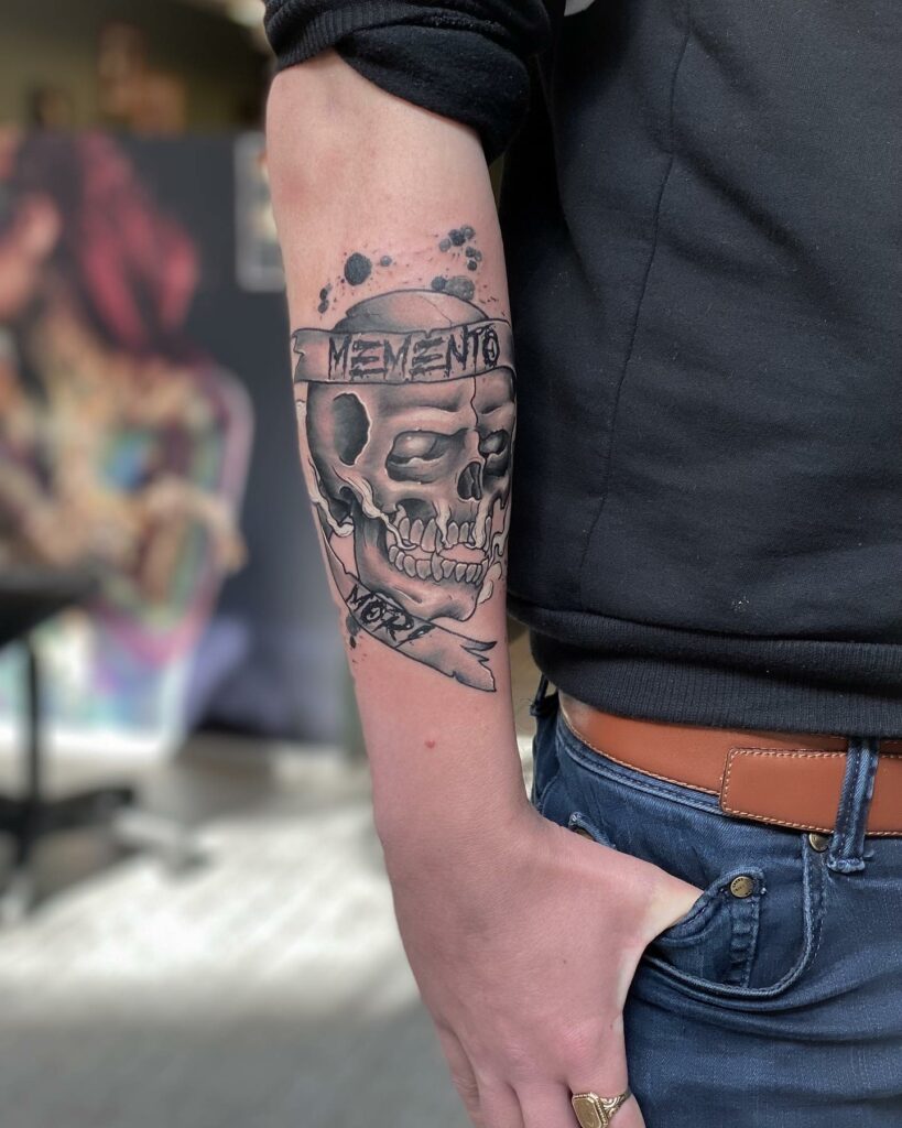 Memento Mori Skull Tattoo