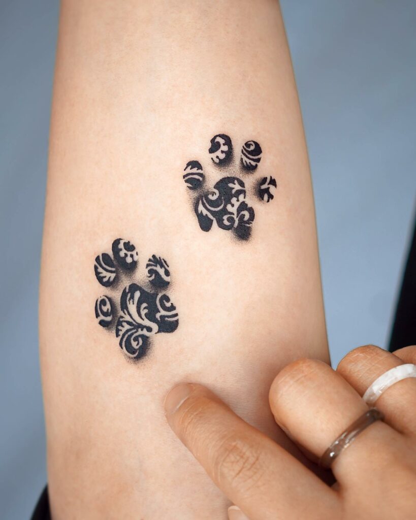 Memorial Paw Print Tattoo