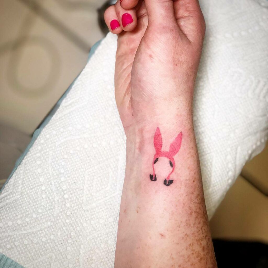 Mini Rabbit Ear Tattoo