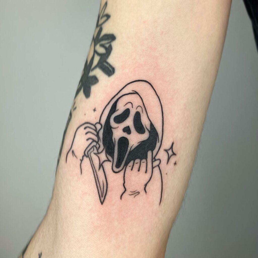 Scream Ghostface Flash Tattoo Design Print do You Like  Etsy