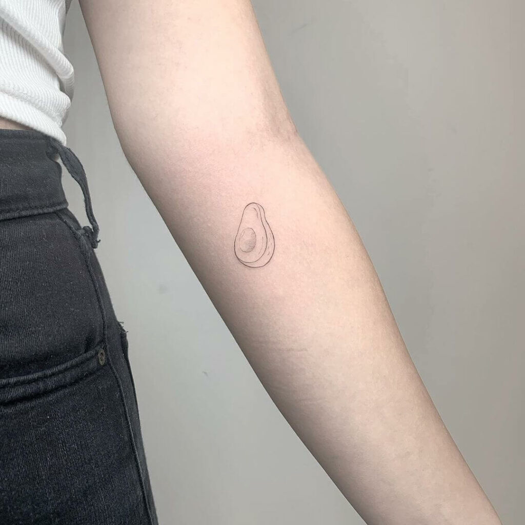 Minimalist Avocado Tattoos