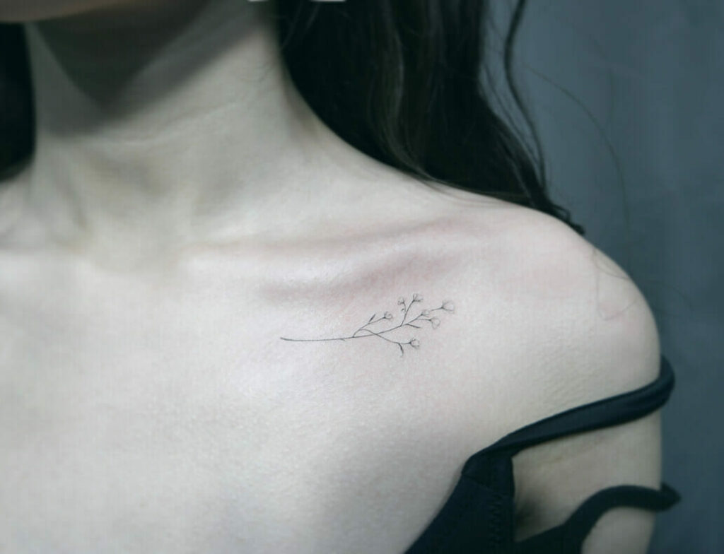 Minimalist Baby's Breath Tattoo