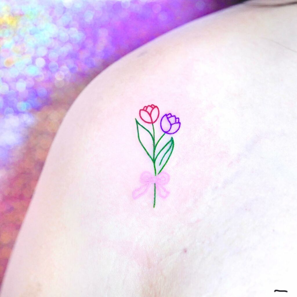 Spine Minimalism Flower tattoo at theYoucom