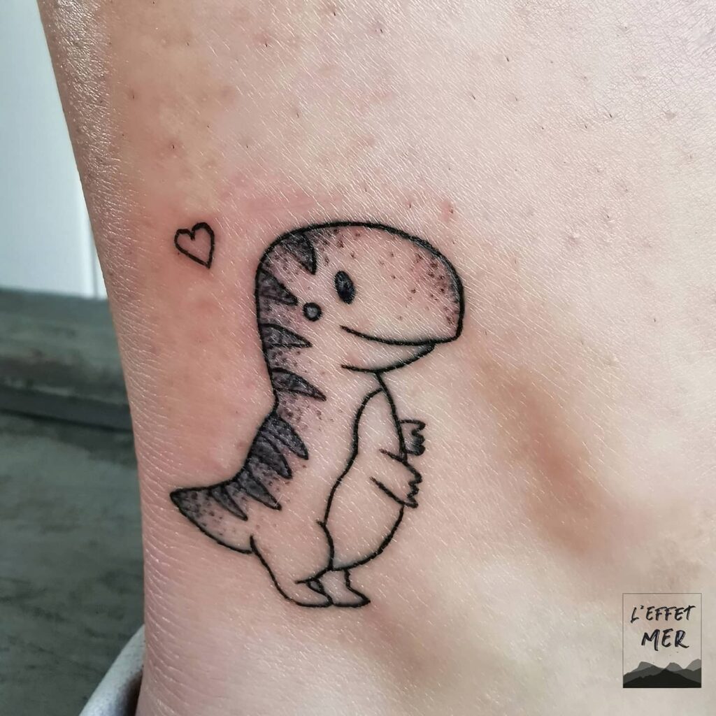 Update more than 83 simple dinosaur tattoo outline best