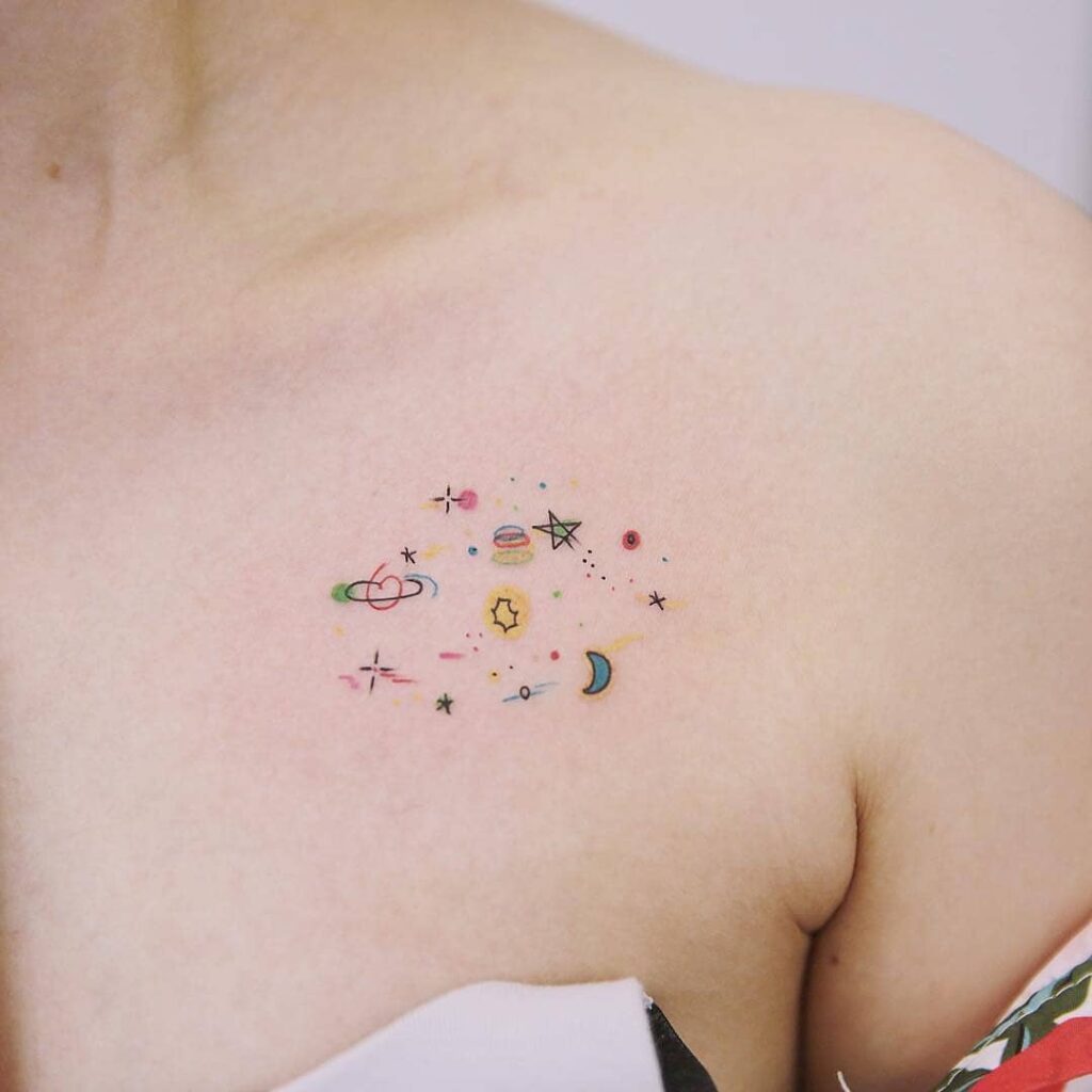 Waterproof Temporary Tattoo Sticker Universe Constellation Star Taurus  Gemini Leo Cancer Flash Tatoo Fake Tatto For Women Men - Temporary Tattoos  - AliExpress
