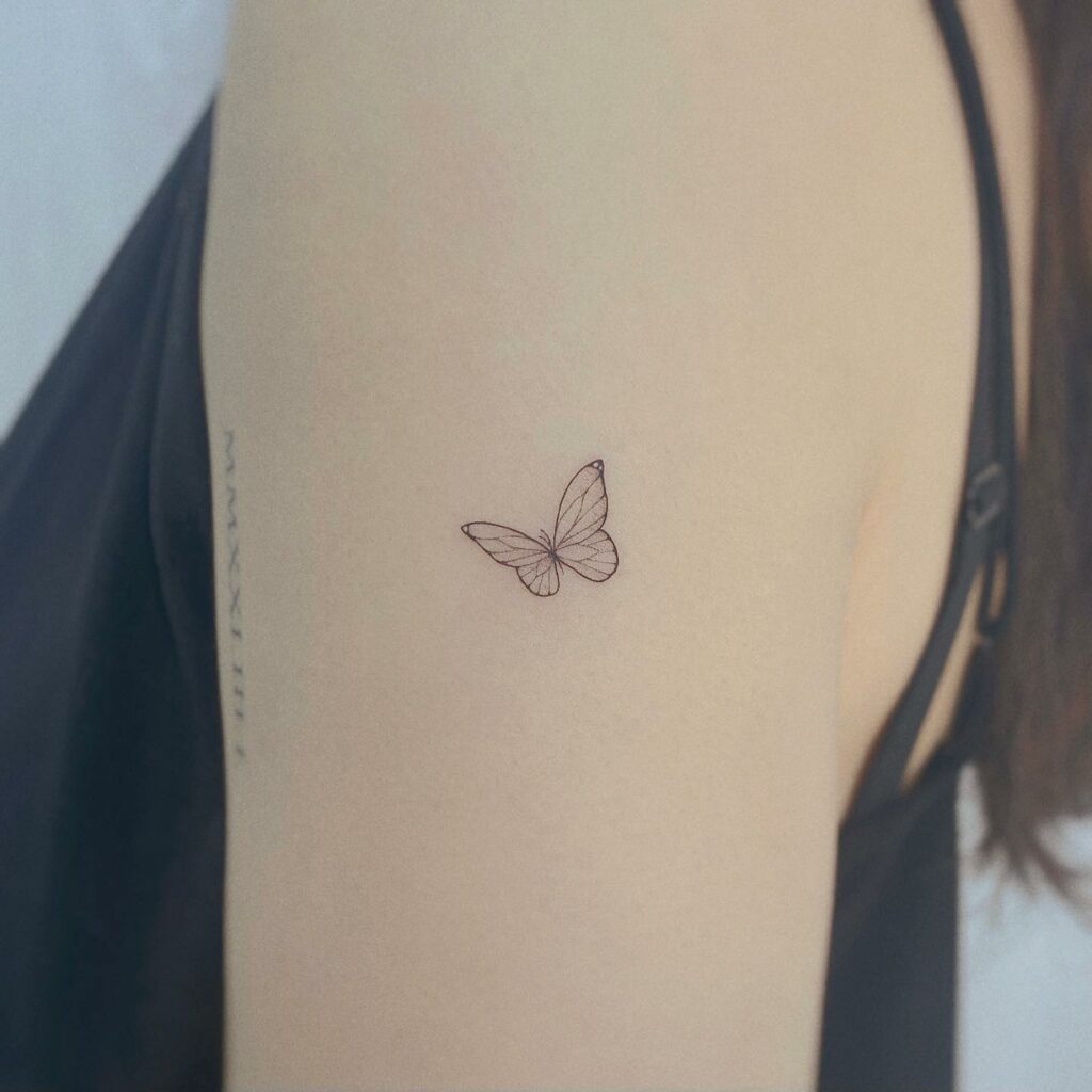 Minimalist Small Butterfly Tattoo