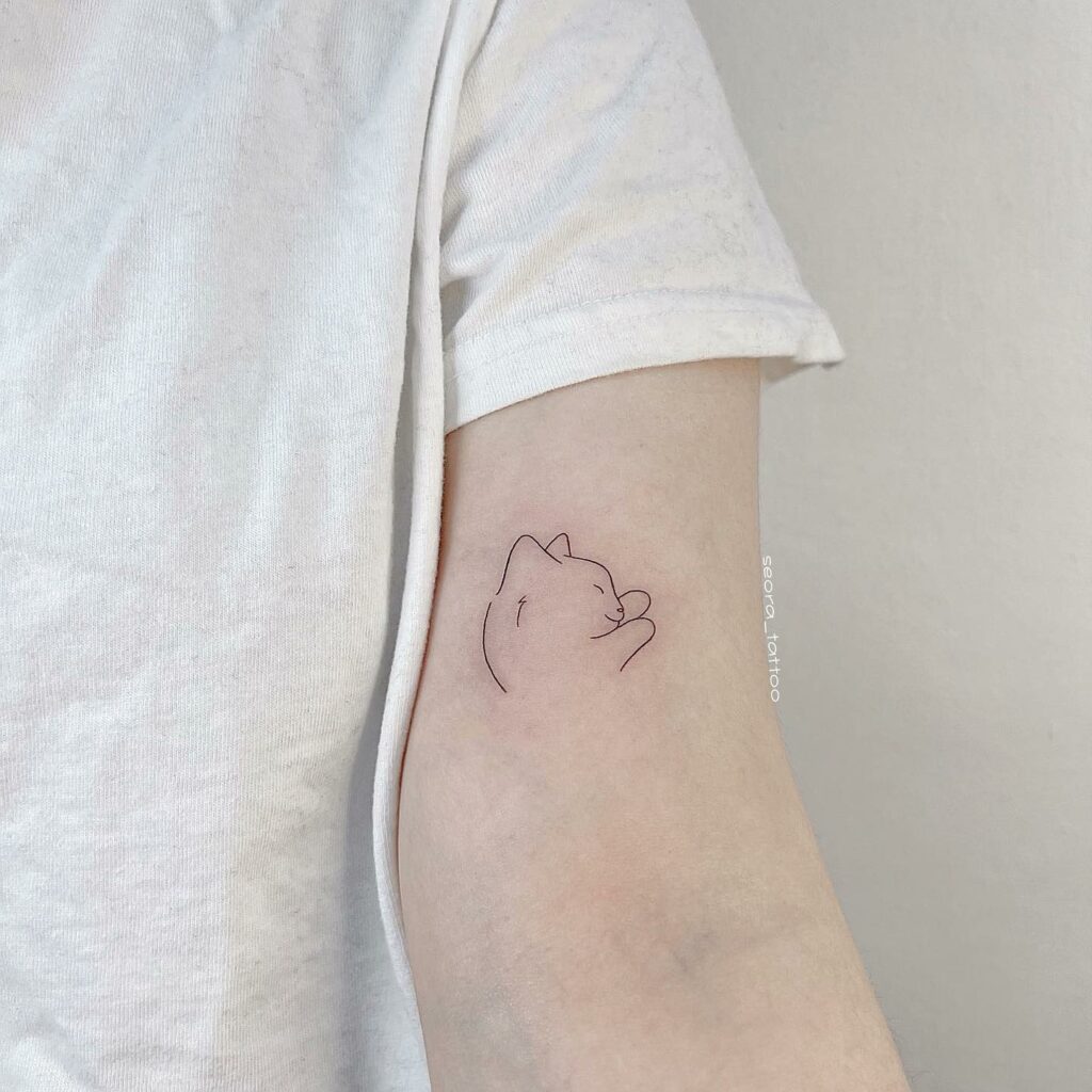 116 Minimalistic Cat Tattoos For Cat Lovers  Bored Panda