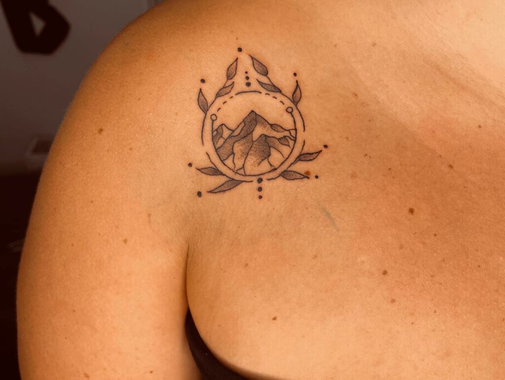 Minimalist Small Mountain Tattoo