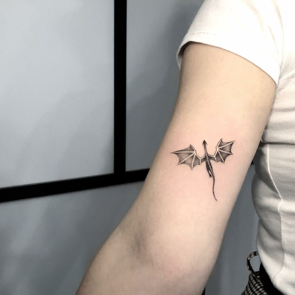 Minimalistic Dragon Tattoo Designs For Women