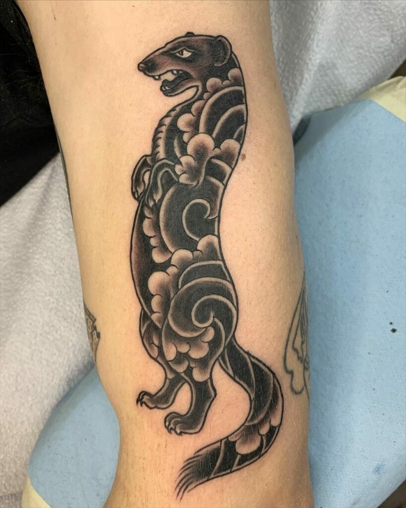 Mongoose Black And Grey Tattoo