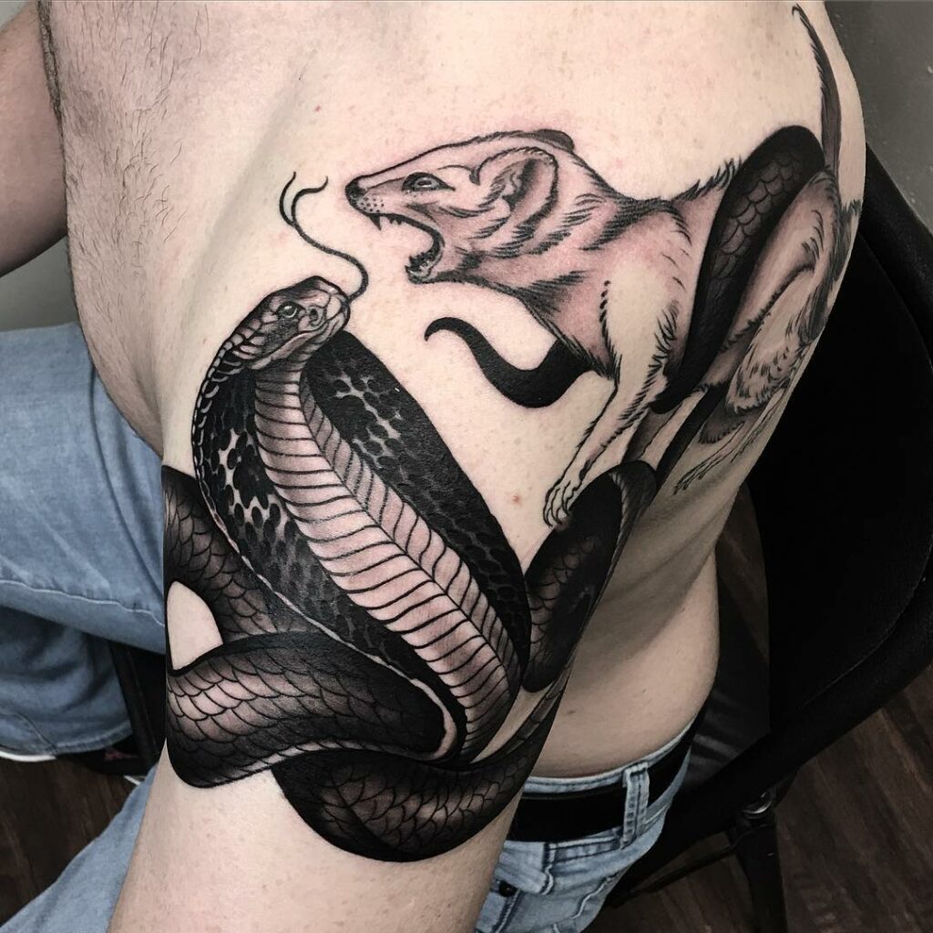 Mongoose Snake Tattoo