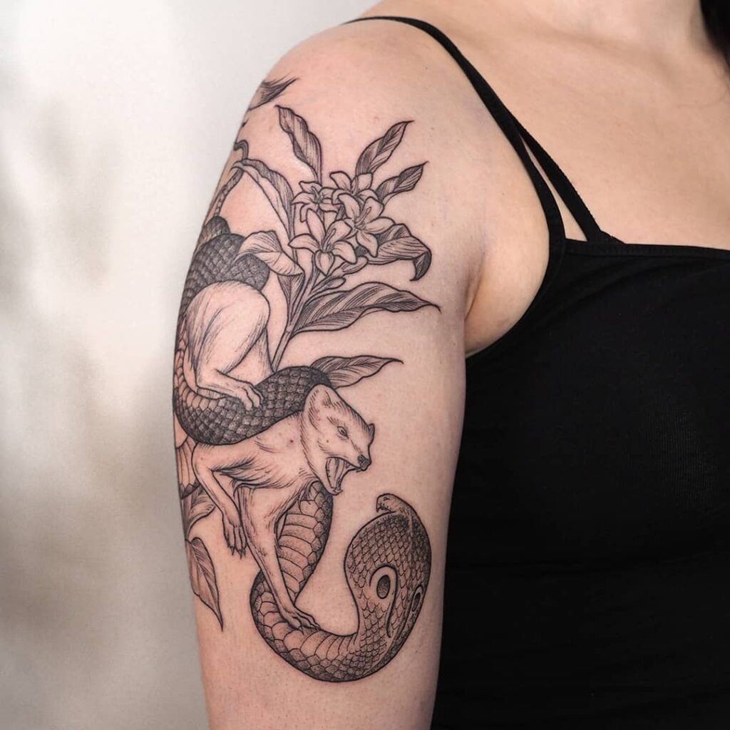 Mongoose vs Cobra Tattoo