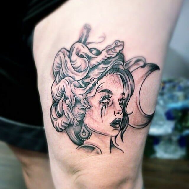Moon And Medusa Tattoo