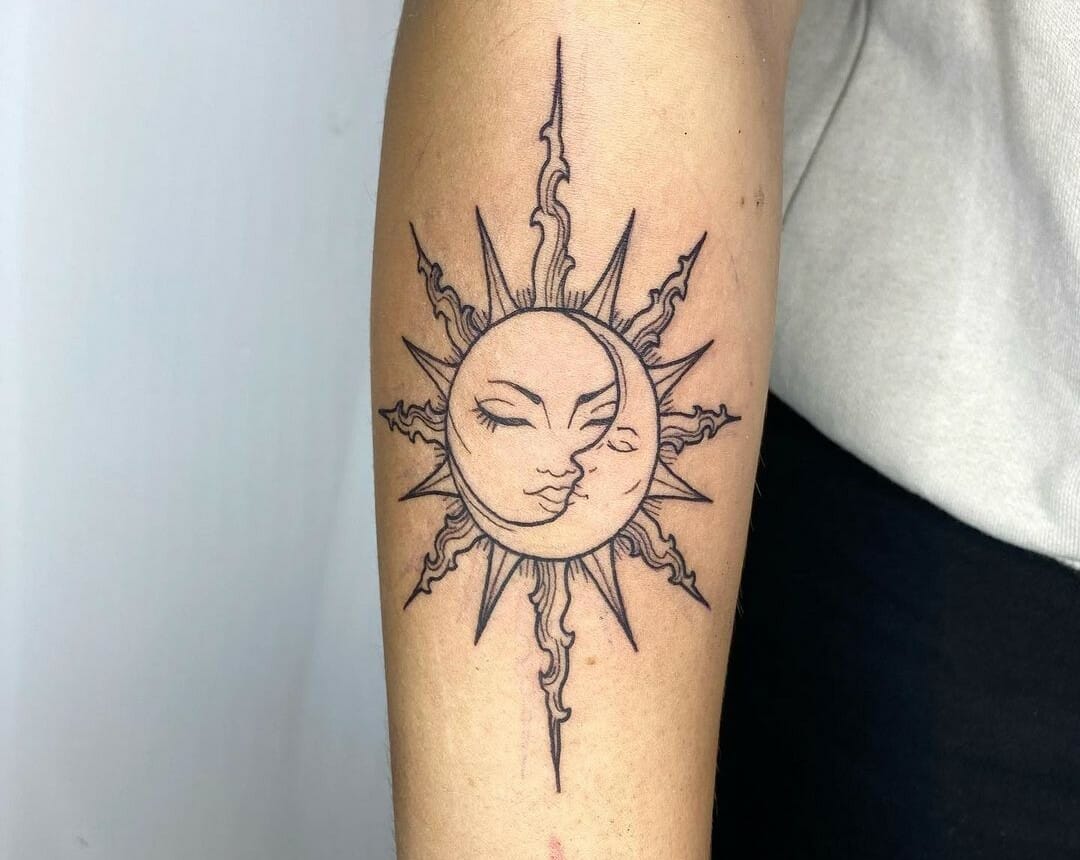 30 Sun And Moon Tattoo Meaning and Designs Ideas  EntertainmentMesh