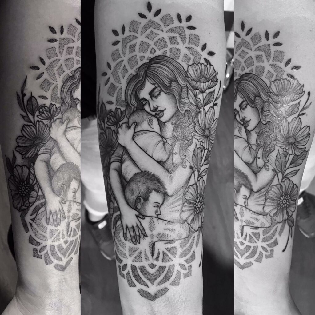 Mother of Two Boys Tattoo