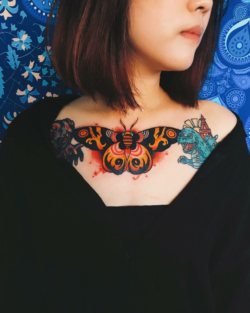Mothra Wings Tattoo