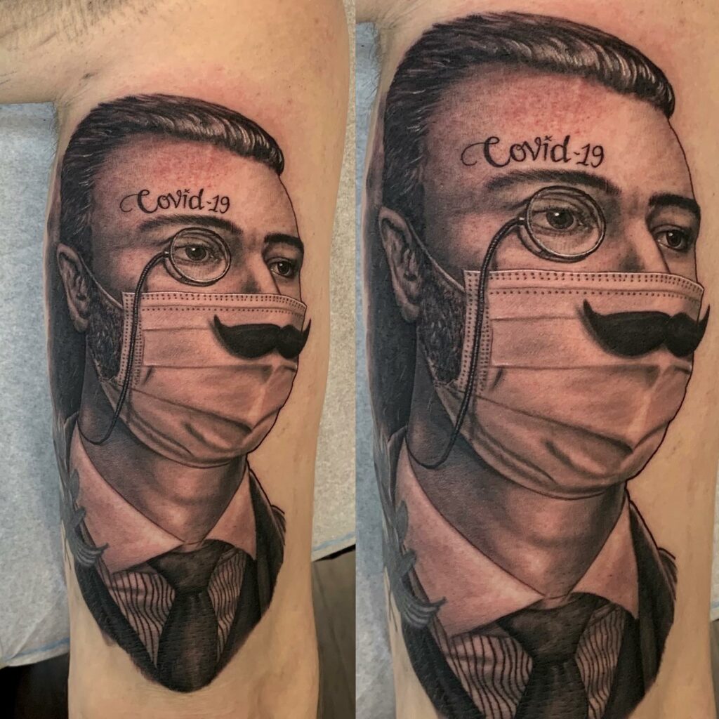 Mr. Covid Tattoo Design