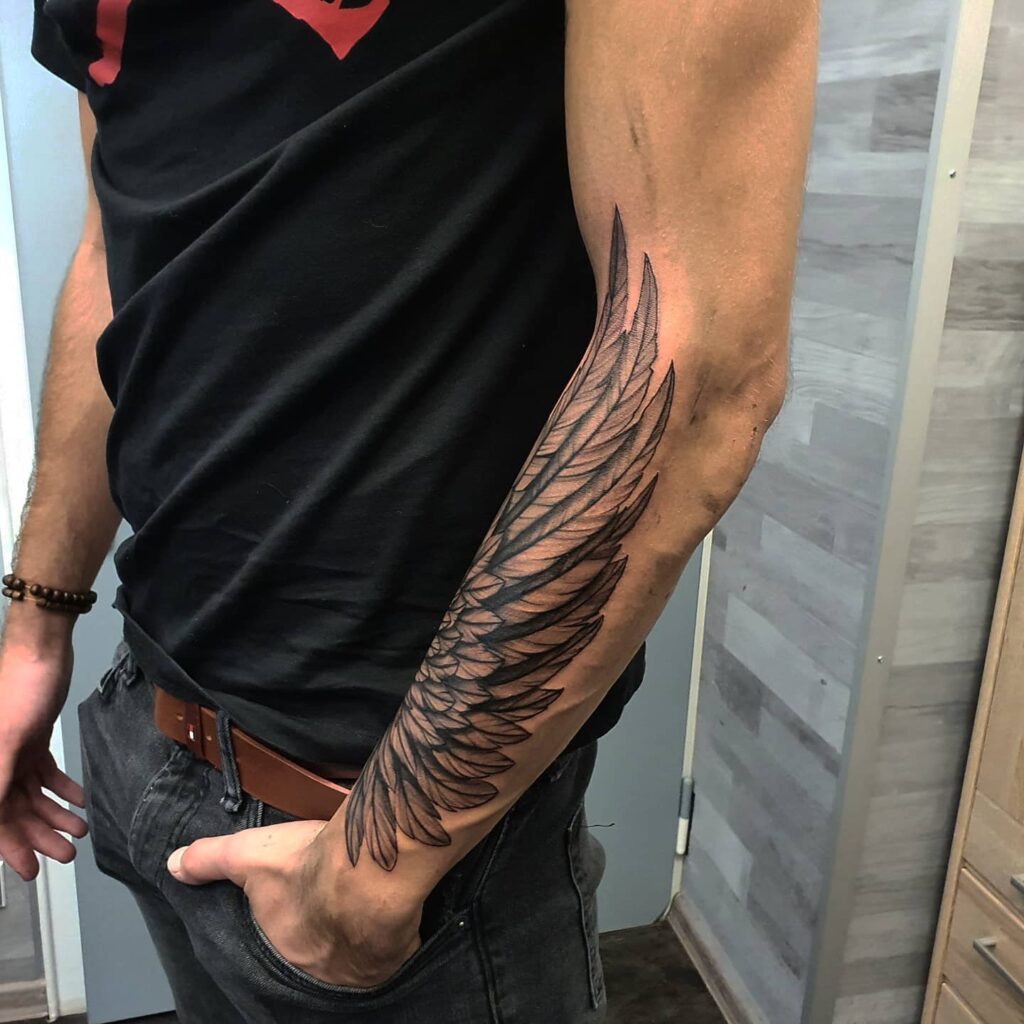 150 Men Angel Wing Tattoos Designs 2023 Arm Back  Shoulder