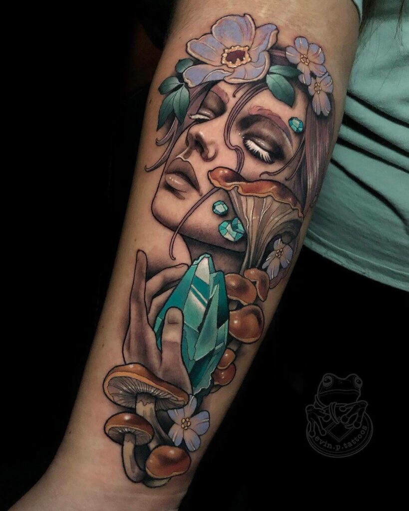 Mystical Neo Traditional Portrait Tattoos