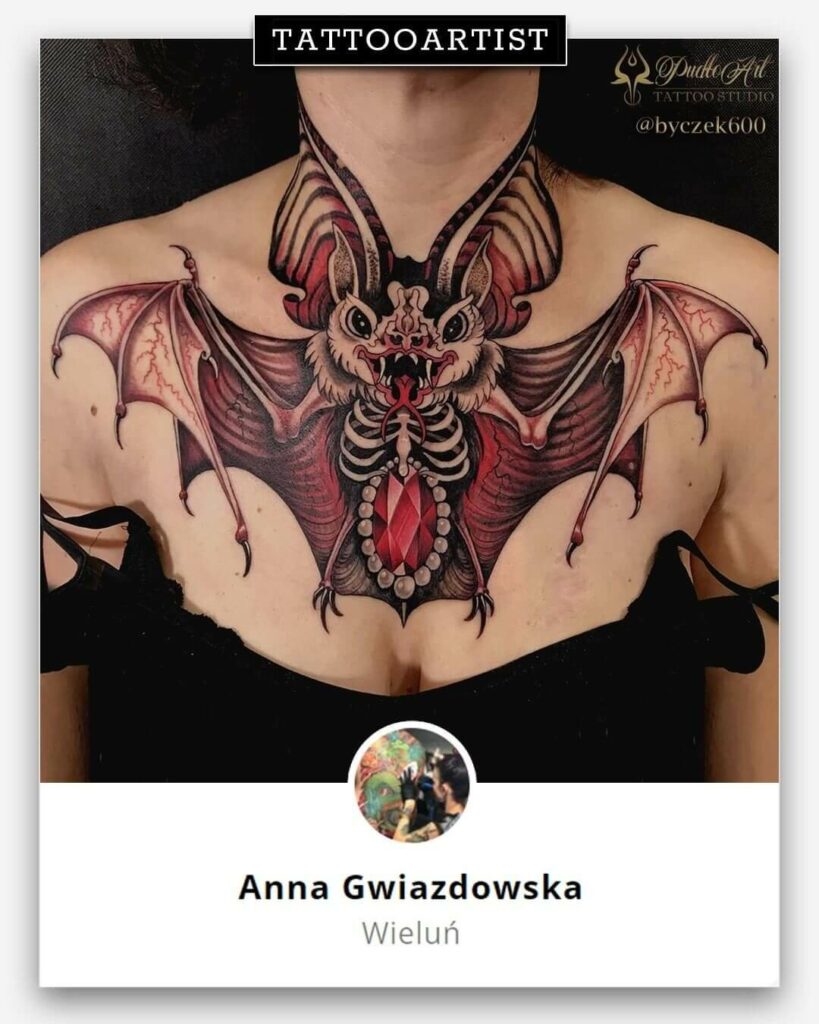 bats chest tattooTikTok Search
