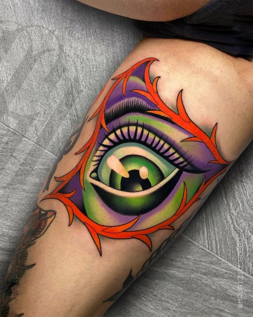 Neo-Traditional Eye Tattoo 