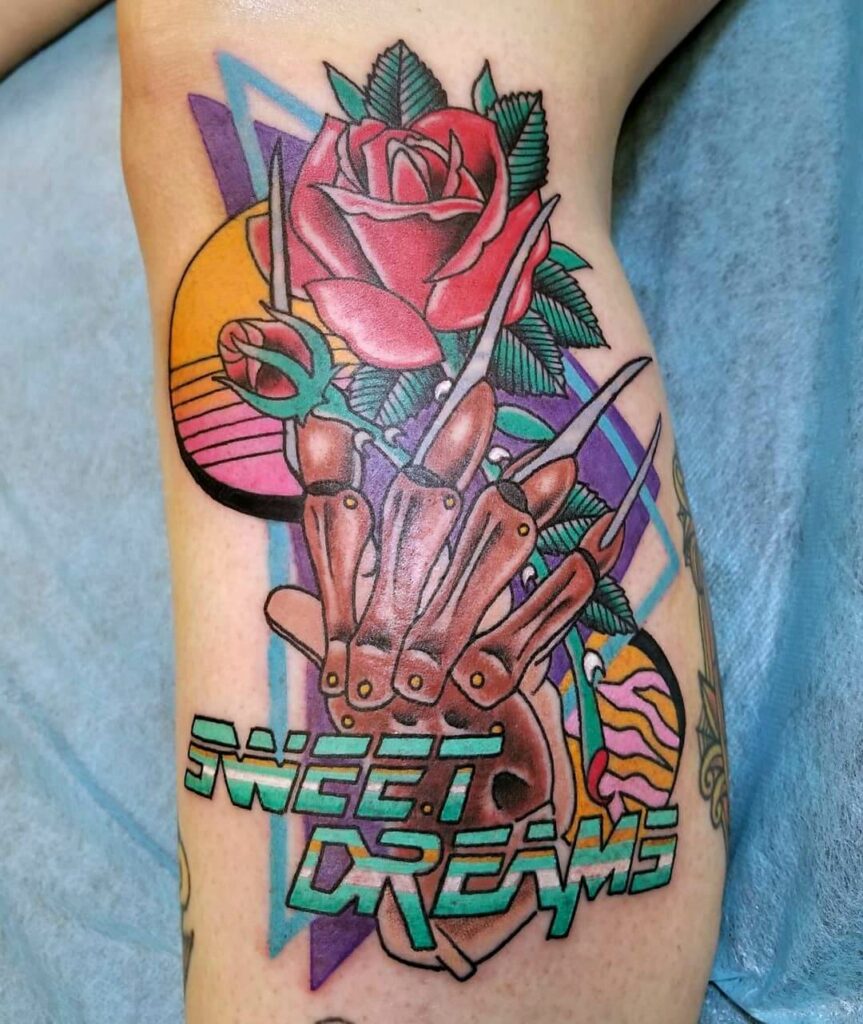 Neotraditional Nightmare On Elm Street Tattoo