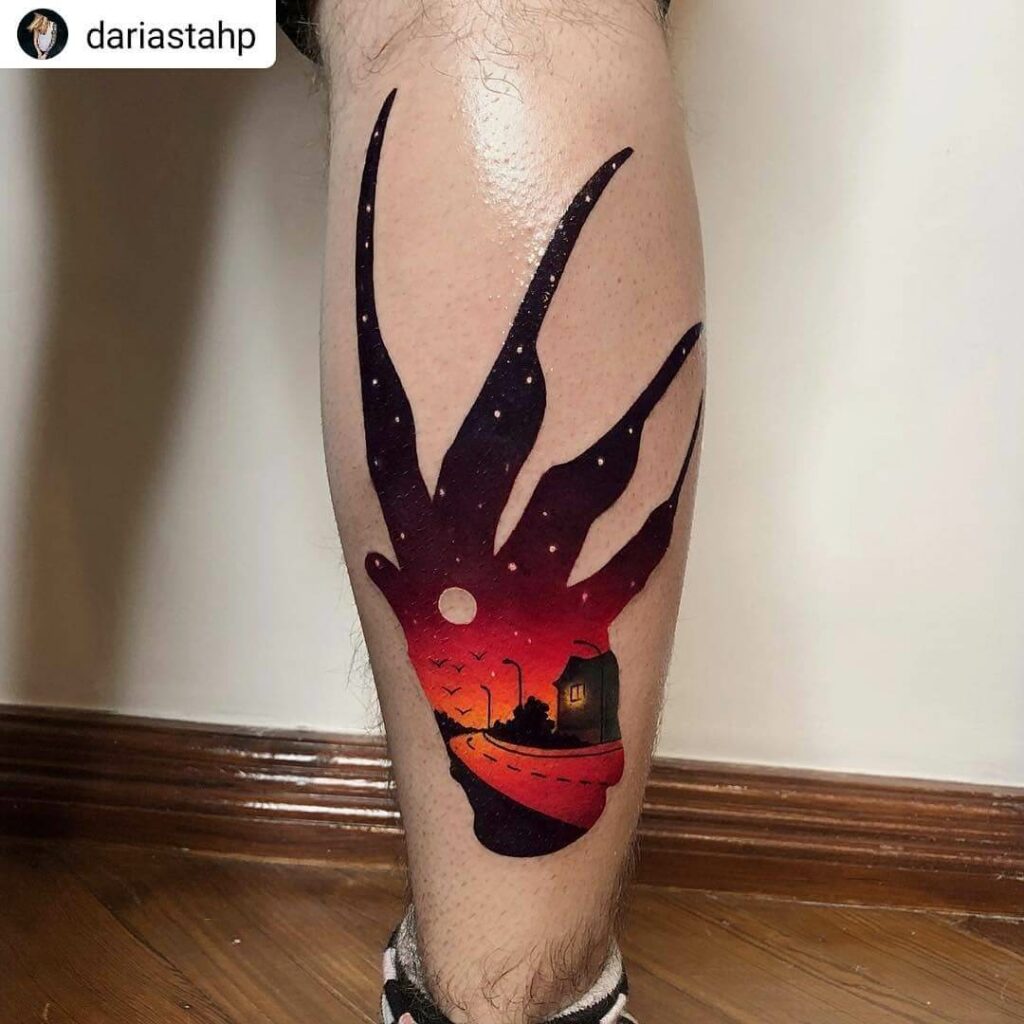 Nightmare On Elm Street Colourful Style Tattoo