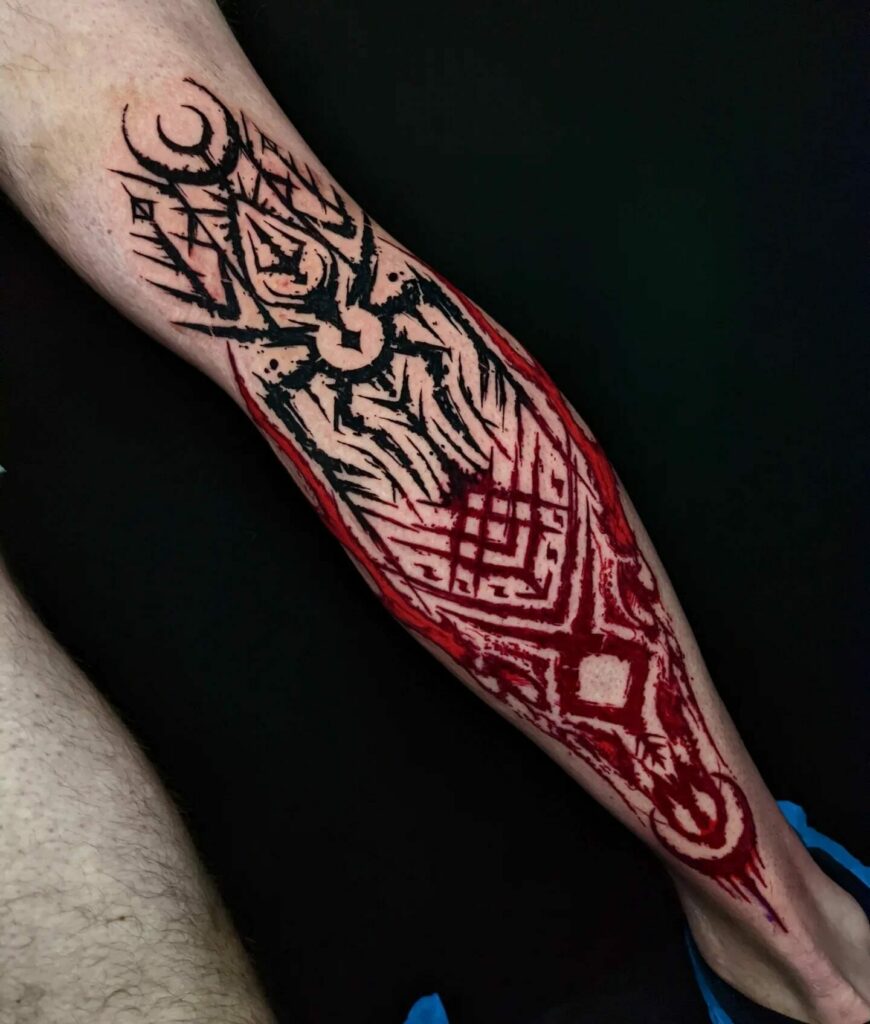 Nordic Art Calf Tattoos