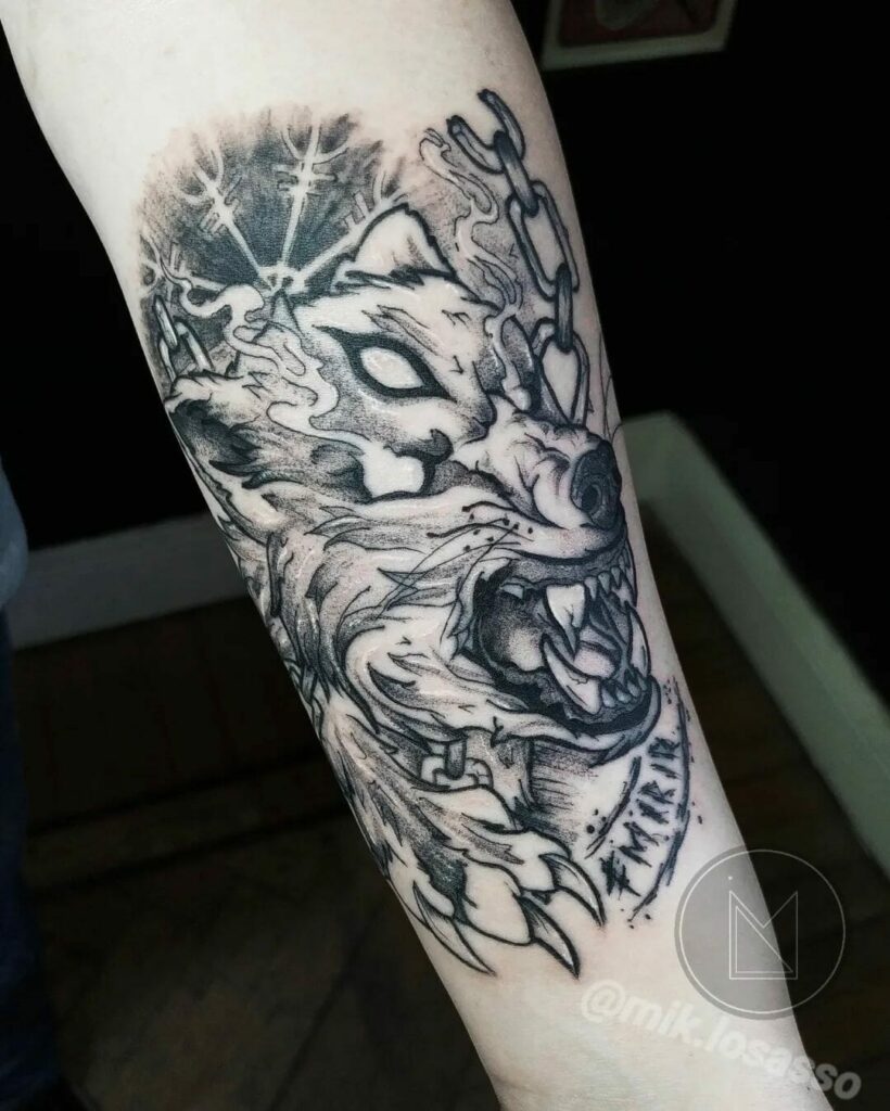Nordic Myth Viking Odin Ravens Fenrir Wolf Men Tattoo Stickers Sets for  Body Arm19 Sheets  Amazonae Beauty