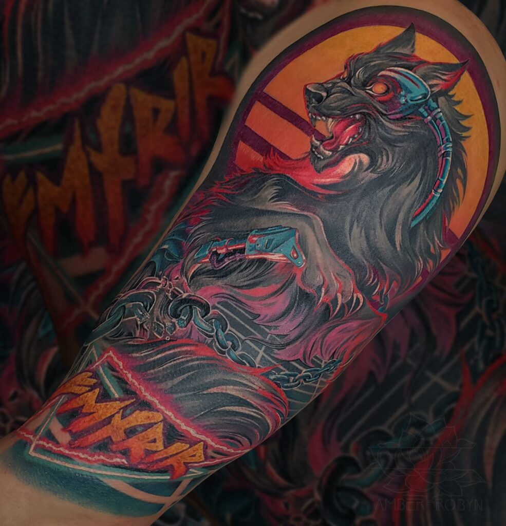 The binding of Fenrir by me Katie Chiang Sweet Roll Tattoo in Cary NC   rtattoos