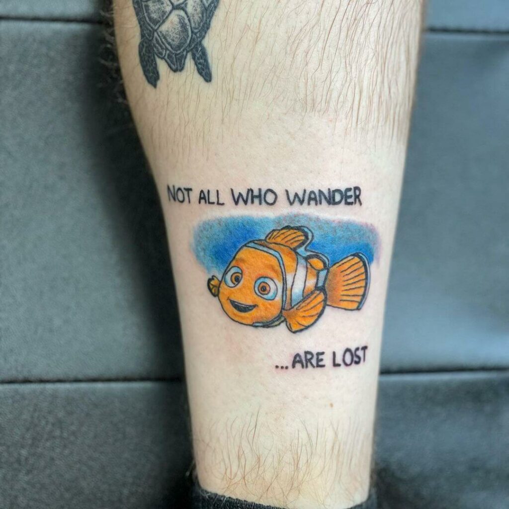 Not All Who Wander Are Lost Tattoo With Pop Reference