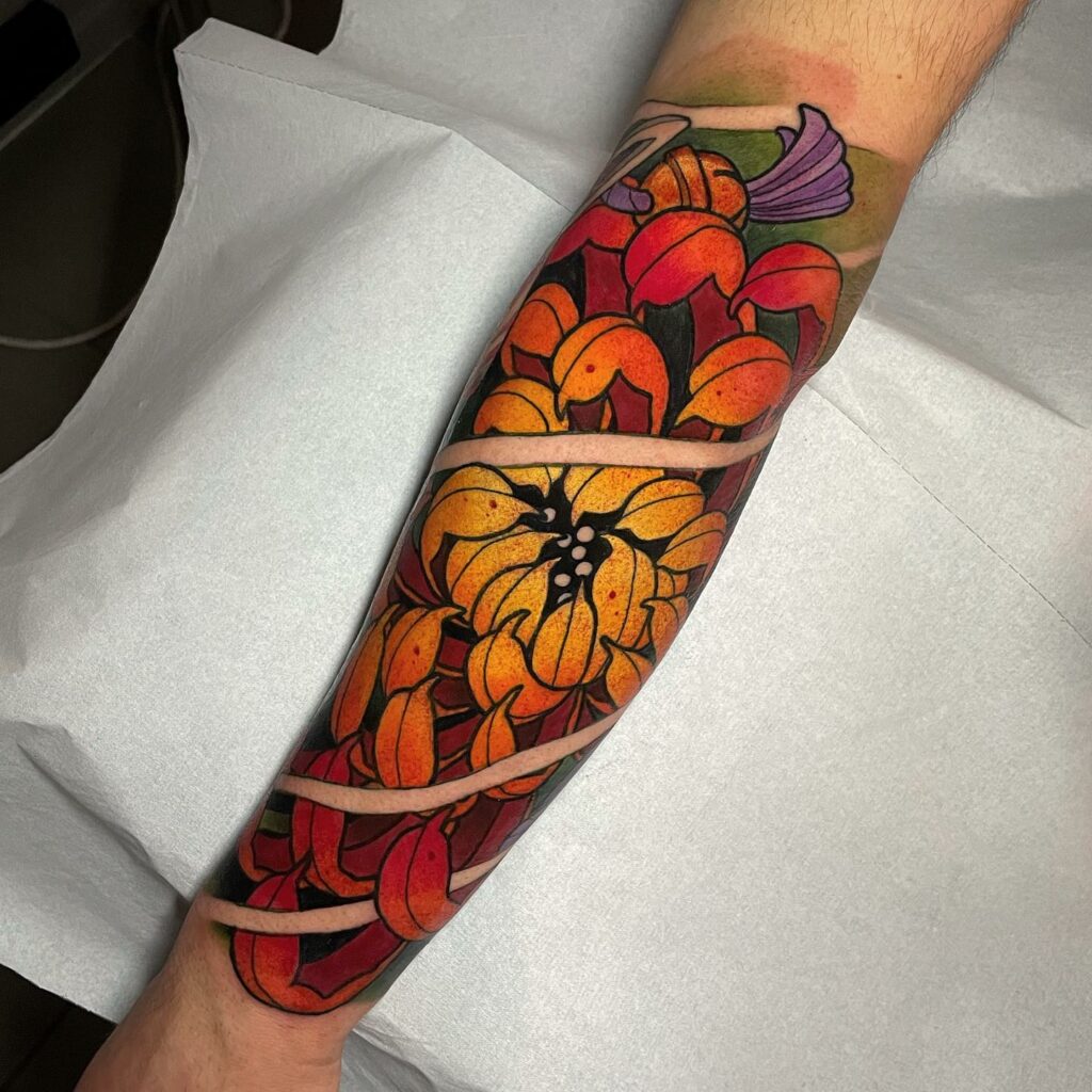 November Birth Flower Tattoo