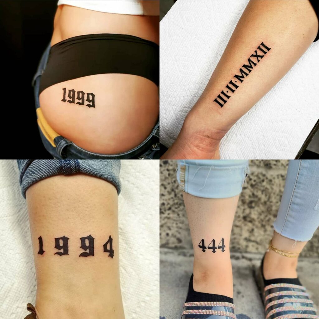 Numerals And Roman Numerals Tattoo
