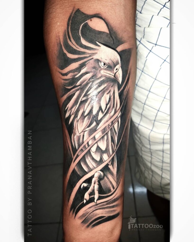 Realistic Eagle and Flower forearm tattoo   Realistic Eagle and Flower forearm  tattoo done by priyankayoungistaantattoos    realism  tattoorealistic forearmtattoo tattooideas wolf  By Youngistaan  Tattoos  Facebook