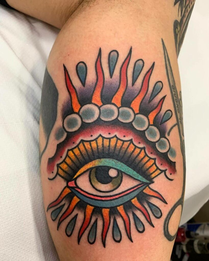 OLLIE KEABLE TATTOOS  Reworked an old all seeing eye on Andy Swipe to