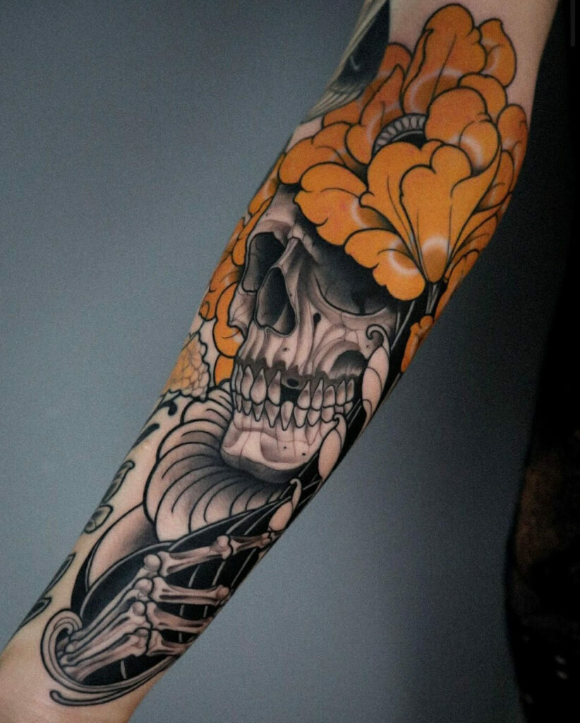 Update 78 traditional skull and crossbones tattoo super hot  incdgdbentre