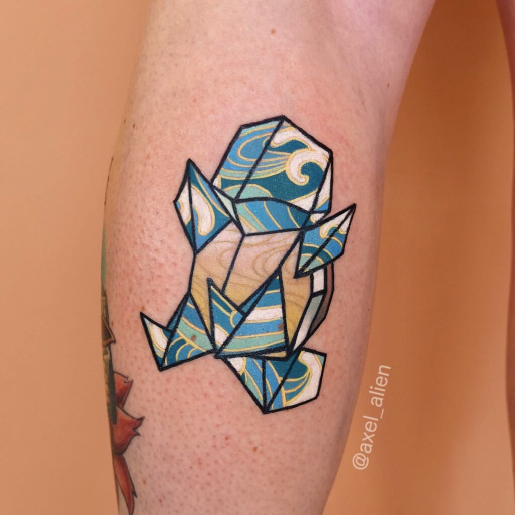 Origami Popular Pokemon Tattoo Design